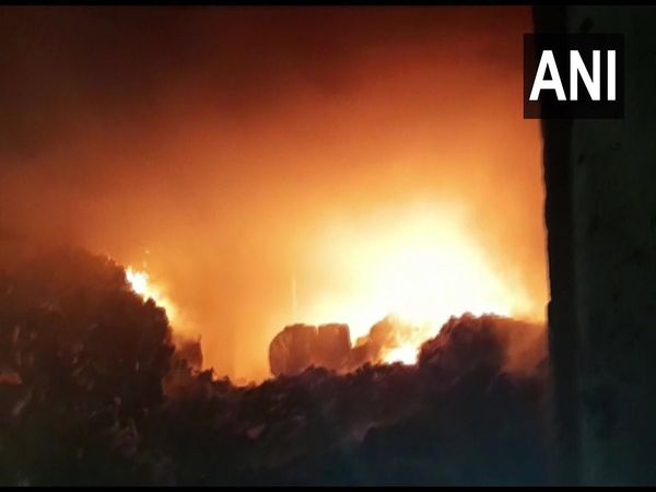 Fire breaks out at a manufacturing factory of medical equipment in Sahibabad Ghaziabad