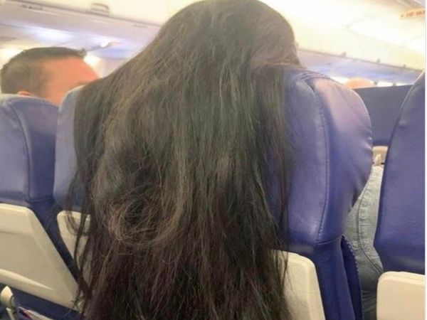 Woman Flight passenger Shocking photo Goes Viral on Social Media