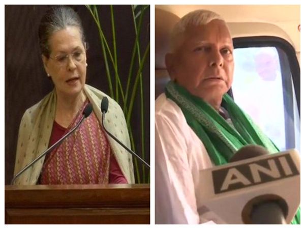 Sonia Gandhi and Lalu Yadav