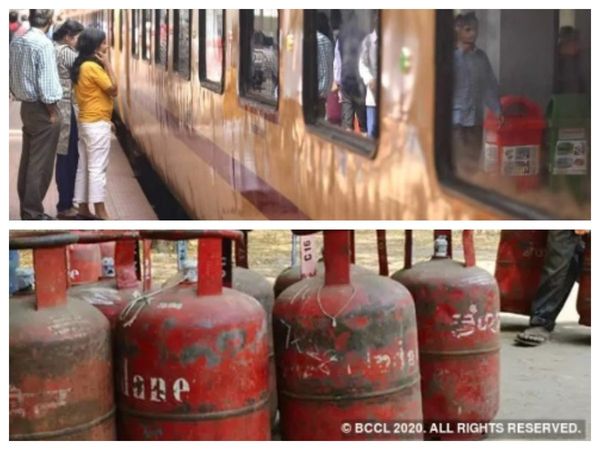 Railway fare and LPG cylinder price hiked