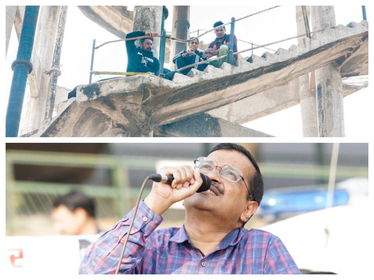 Punjab: 47 दिन से टंकी पर चढ़ प्रदर्शन कर रहे टीचर्स से मिले केजरीवाल, कहा- नीचे उतर आइए, दिया आश्वासन