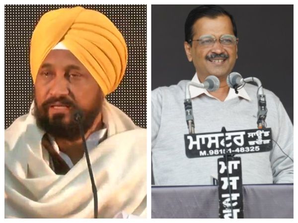 Charanjit Singh Channi and Arvind Kejriwal
