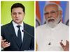 Volodymyr Zelensky and Narendra Modi