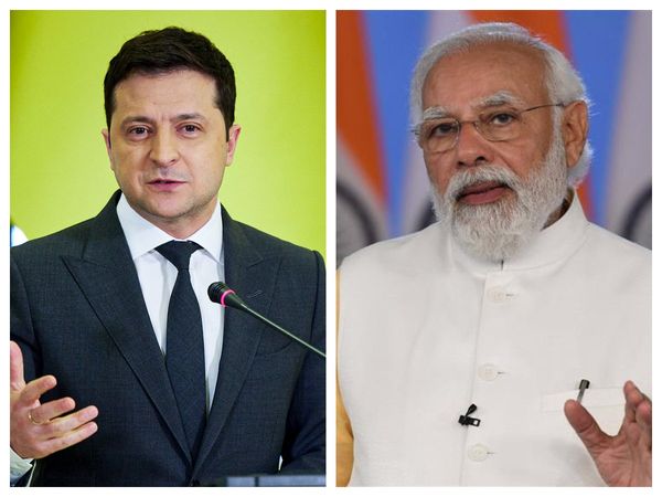 Volodymyr Zelensky and Narendra Modi