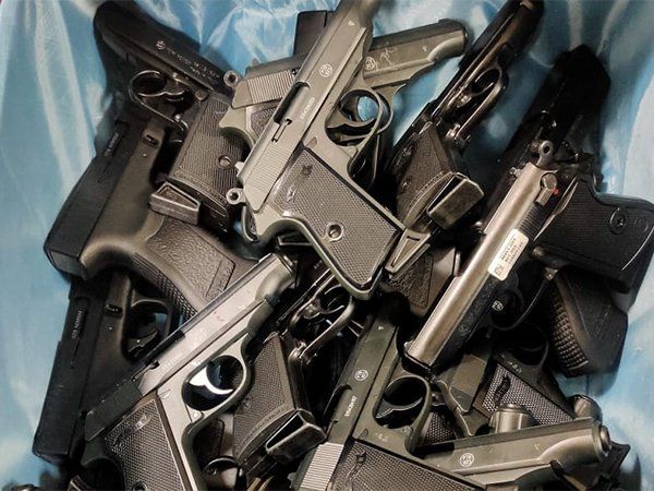 IGI airport hand guns seized