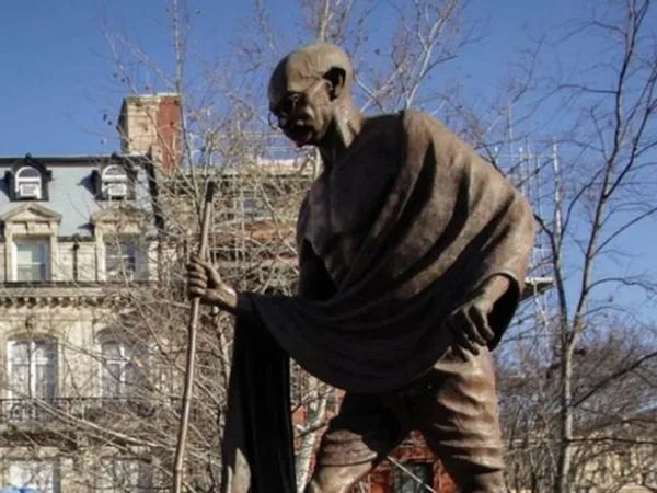 Mahatma Gandhi’s statue vandalised in the Central Park of the City of Davis in California USA