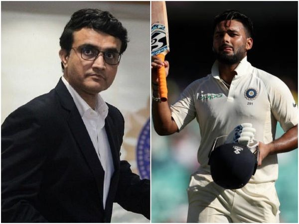 Sourav Ganguly praises Rishabh Pant