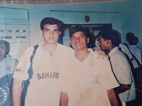 Prakash Bhagat with Sourav Ganguly