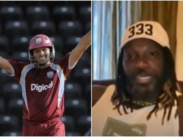 Chris Gayle and Ramnaresh Sarvan
