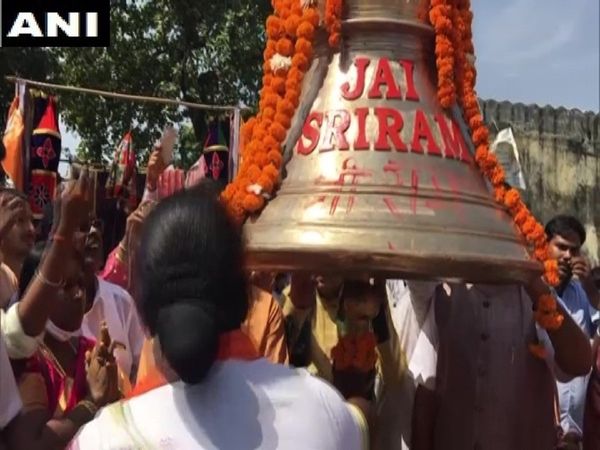 Grand Bell 613 kg for Ram Mandir arrives in Ayodhya from Rameswaram