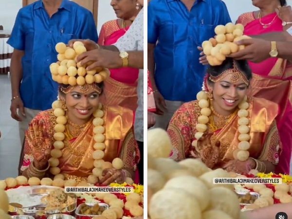 Bride wears Golgappa's crown and garland on the wedding day, video gone viral