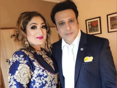 Govinda and his wife Sunita Govinda and his wife Sunita