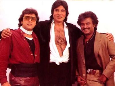 Govinda with Amitabh and Rajinikanth Govinda with Amitabh and Rajinikanth