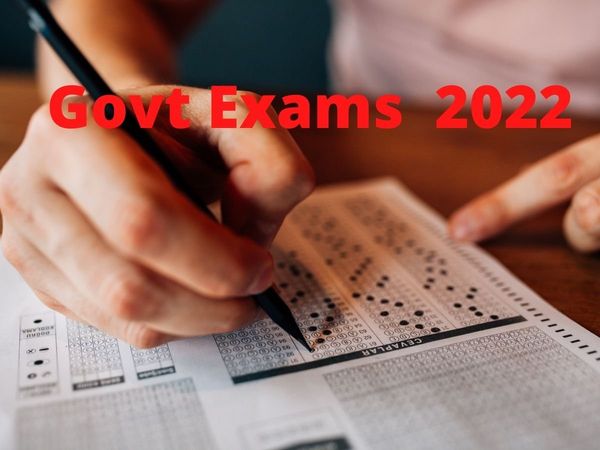 Govt Exams Calendar May 2022