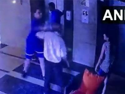 Gurugram Man Slaps Security Guard Gurugram Man Slaps Security Guard