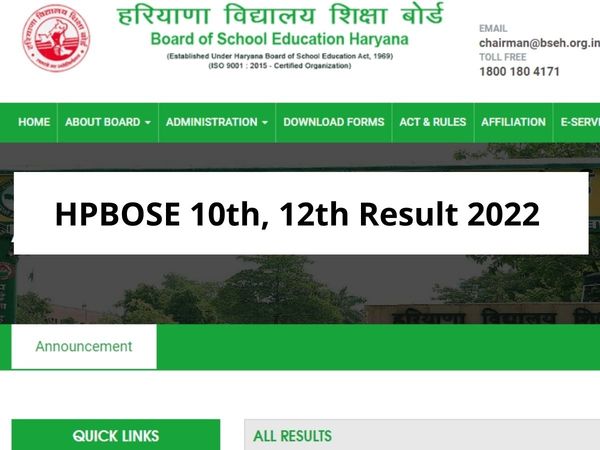 HPBOSE 10th, 12th Final Result 2022
