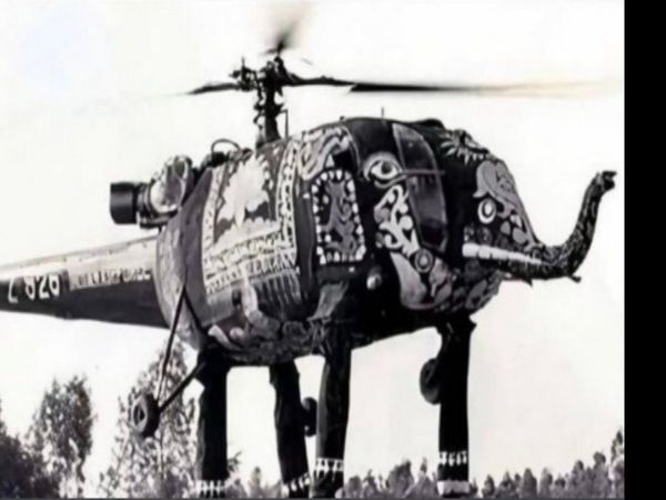 Elephant Helicopter Photo Goes Viral on Social Media