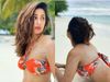 Hina Khan in Bikini on Maldives Beach