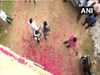 Pictures of Hyderabad encounter site, people showered flowers and crackers in shadnagar, shamshabad