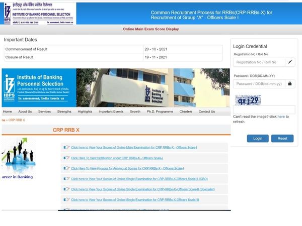 ibps rrb po mains result 2021