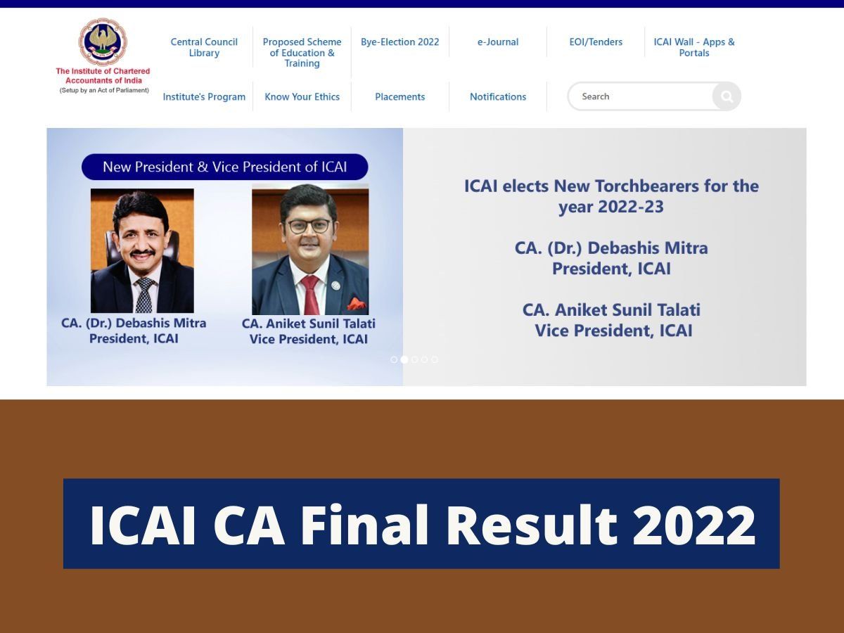 CA Final Result May 2022 Date, Time ICAI CA Final Result date likely