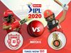 KXIP vs RCB IPL 2020 Live Score ball by ball