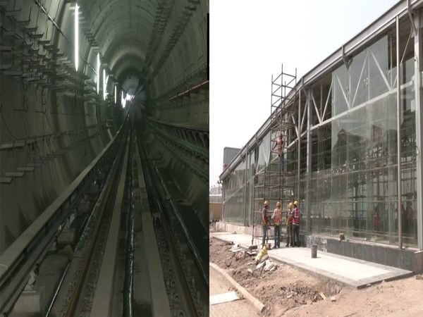 India's first underwater metro train station in Kolkata at a depth of 33 meters under the river