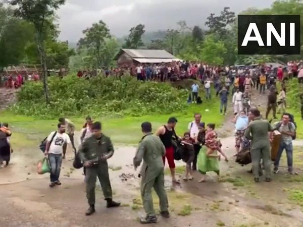 Indian Air Force airlifts civilians trapped in train at Ditokchera railway station in Assam