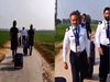 Viral Video Indigo crew pulls luggage through wheat fields in Punjab during Bharat Bandh