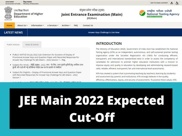 JEE Main 2022 Cut-off likely to rise till 90 percentile, know expected and previous year cut off here.