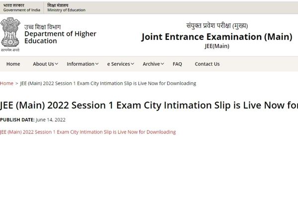 JEE Main Exam 2022