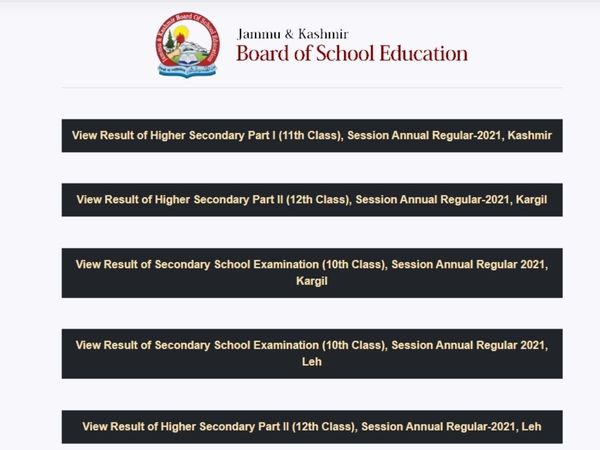 JKBOSE Class 11 Result