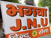 Saffron posters put up around JNU campus, Hindu Sena also pasted saffron banners