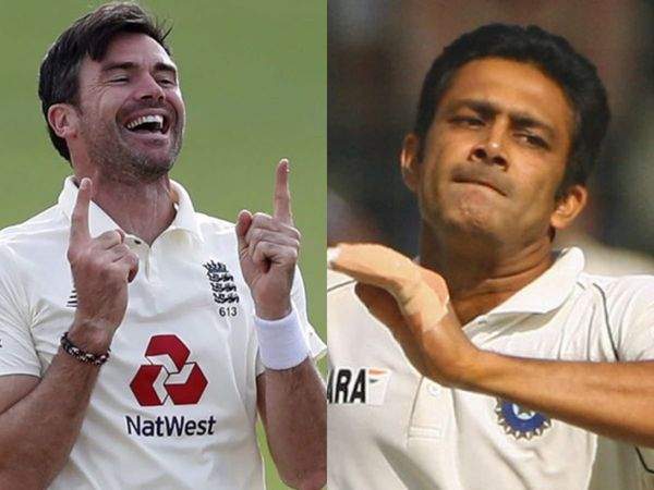 James Anderson and Anil Kumble