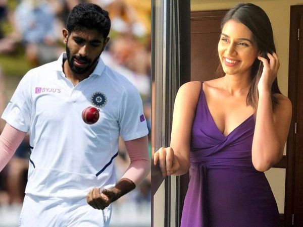Jasprit Bumrah and Sanjana Ganesan
