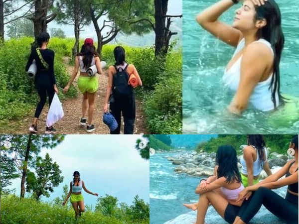 Janhvi Kapoor in Jungle, दोस्तों के साथ जंगल में जान्हवी कपूर
