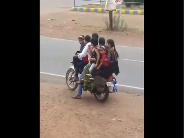 Seven People Sat on Bike Shocking Video Goes Viral
