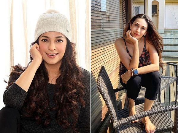 Juhi Chawla and Karishma Kapoor