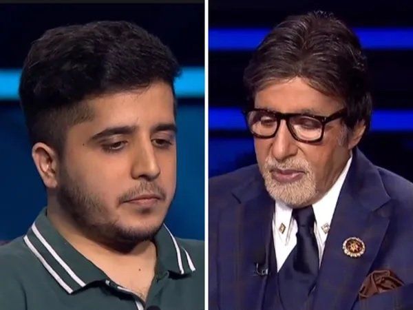Ankush Sharma with Amitabh Bachchcan in KBC 12