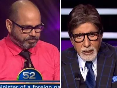 KBC 13 Amitabh Bachchan and Tushar Bhardwaj KBC 13 Amitabh Bachchan and Tushar Bhardwaj