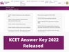 KCET Answer Key 2022 Released on official website kea kar.nic.in, Get the direct link here  also know how to download