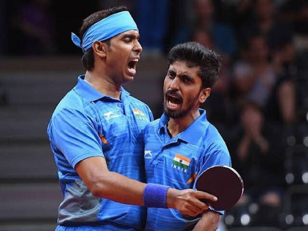 Sharath Kamal and G Sathiyan