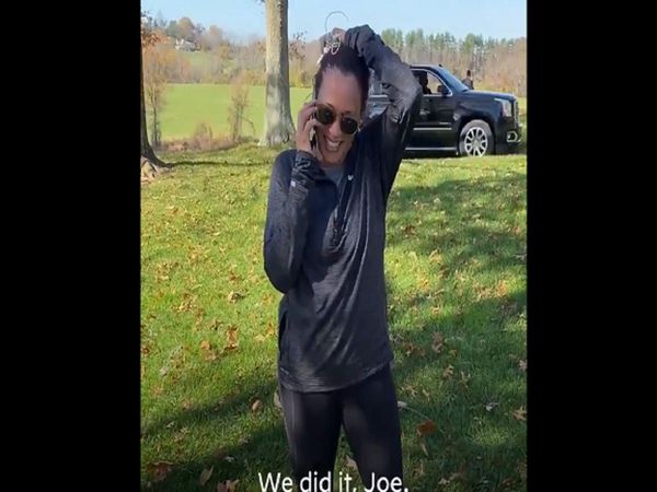 We did it, Joe Kamala Harris congratulates Biden on presidential victory Video gone viral