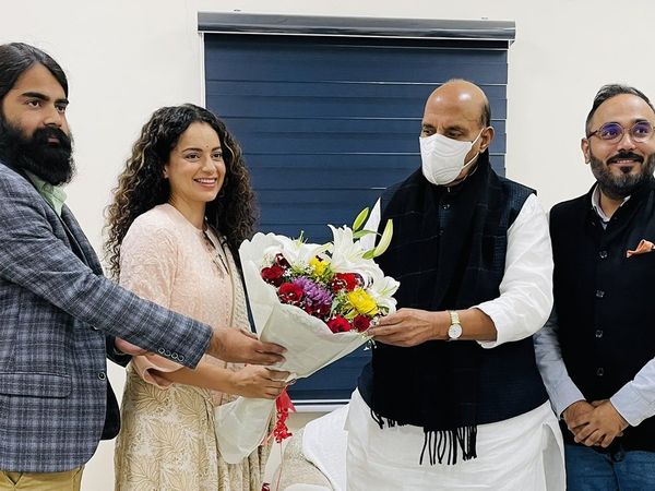 Kangana Ranaut with Rajnath Singh