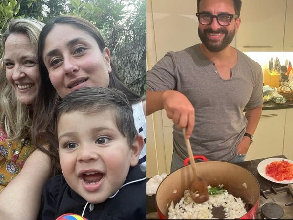 Kareena Kapoor Khan Enjoying With Alexandra Galligana And Jeh Ali Khan, Saif Ali Khan Spotted While Cooking Food