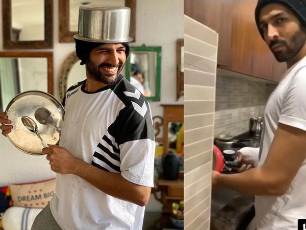 Kartik Aaryan washes dishes during quarantine