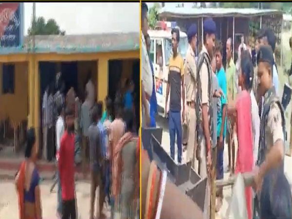 Katihar After the death of a man in custody mob attacked the police station 7 policemen including SHO injured