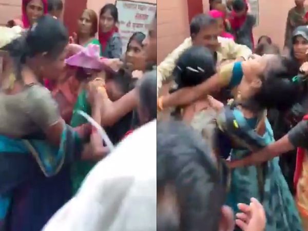 Women clashed with each other for the vaccination in Khargone, Madhya Pradesh