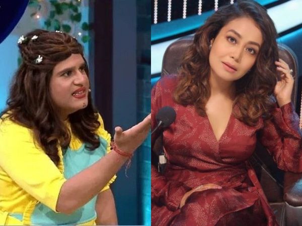 Krushna Abhishek as Sapna and Neha Kakkar in The Kapil Sharma Show, द कपिल शर्मा शो में नेहा कक्कड़ और कृष्णा अभिषेक सपना