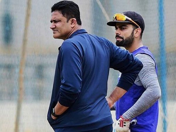 Anil Kumble and Virat Kohli
